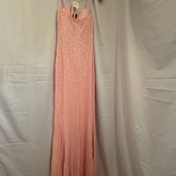 Windsor Kaitlyn Cowl Neck, Slit, Beaded, Sequin Formal Dress - Picture 5 of 6